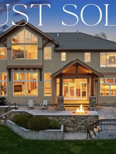 Just sold, 2457 204th Terrace NE with its lit fire pit