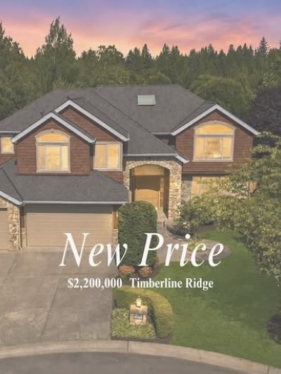 New price, $2,200,000 in Timberline Ridge